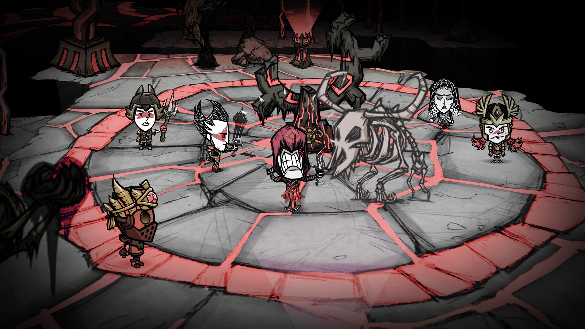 Ancient Fuelweaver endgame boss fight in the Ruins — Don't Starve Together server hosting
