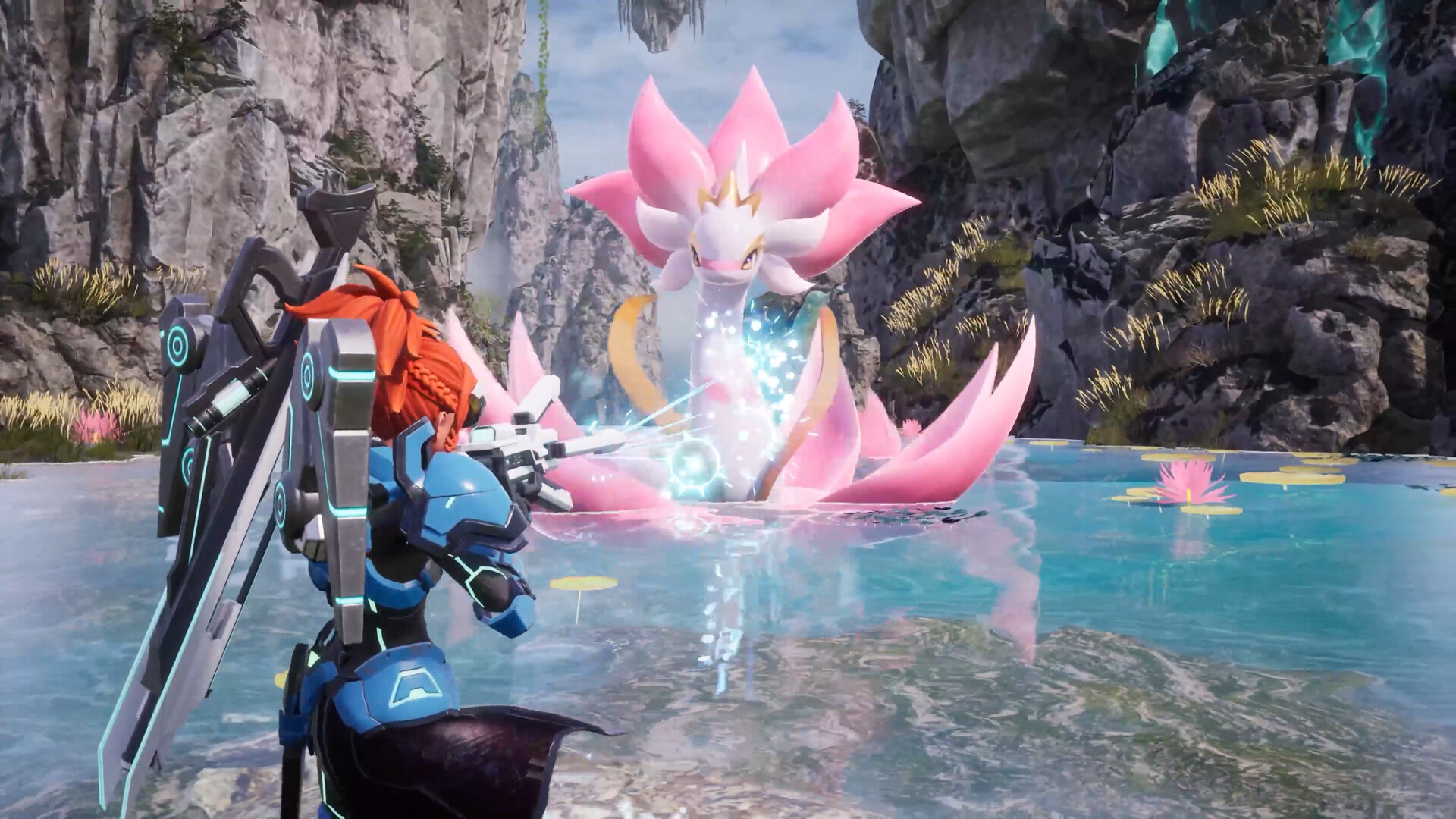 Fighting the Lyleen boss in Palworld — co-op Alpha Pal battles on a Palworld dedicated server